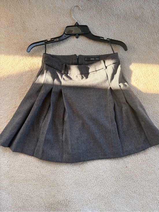 Mango Dresses & Skirts - Mango Gray Pleated Skater Mini Skirt